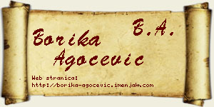 Borika Agočević vizit kartica